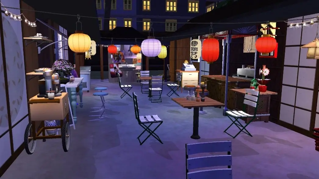 Asian Street Market Sims 2 Downloadable Lot