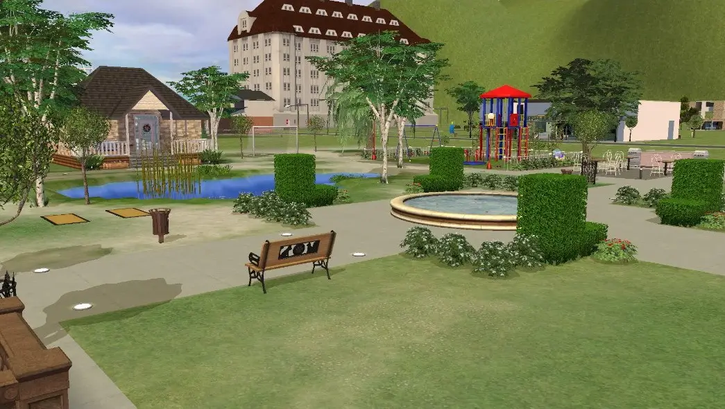Community Park Sims 2 Downloadable Lot