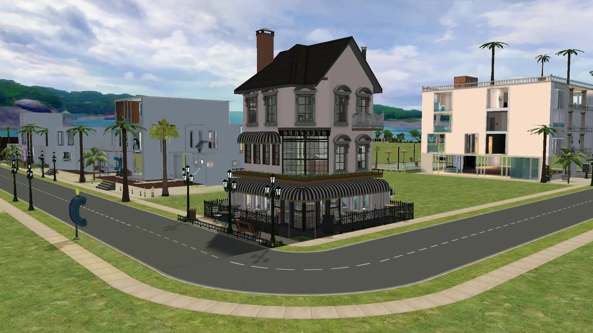 Paris Cafe Sims 2 Downloadable Lot